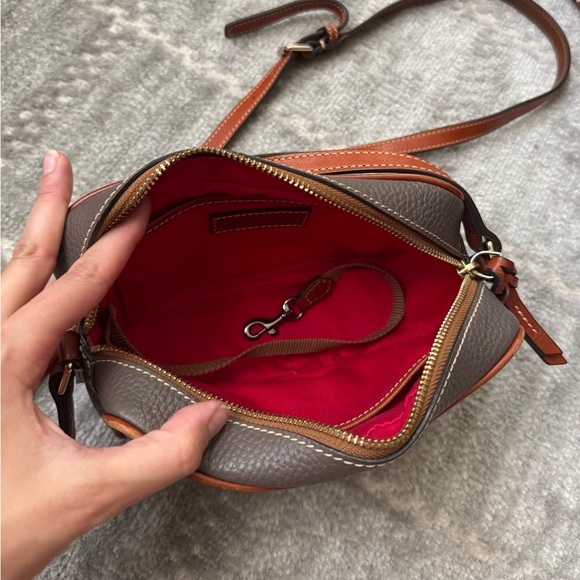 Dooney & Bourke Charcoal and Brown Leather Crossbody - Picture 8 of 8